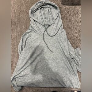 Athleta Uptempo Hoodie Sweatshirt Long Sleeve Cowl Neck Split Hem Thumb Hole